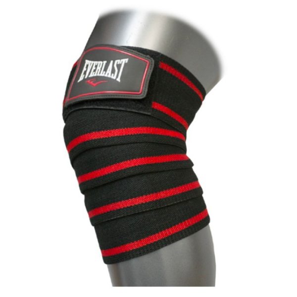 Par Rodillera Elástica Superior Everlast Black / Red